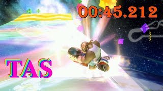 [MKWii - TAS] Rainbow Road Lap 1 - 00:45.212