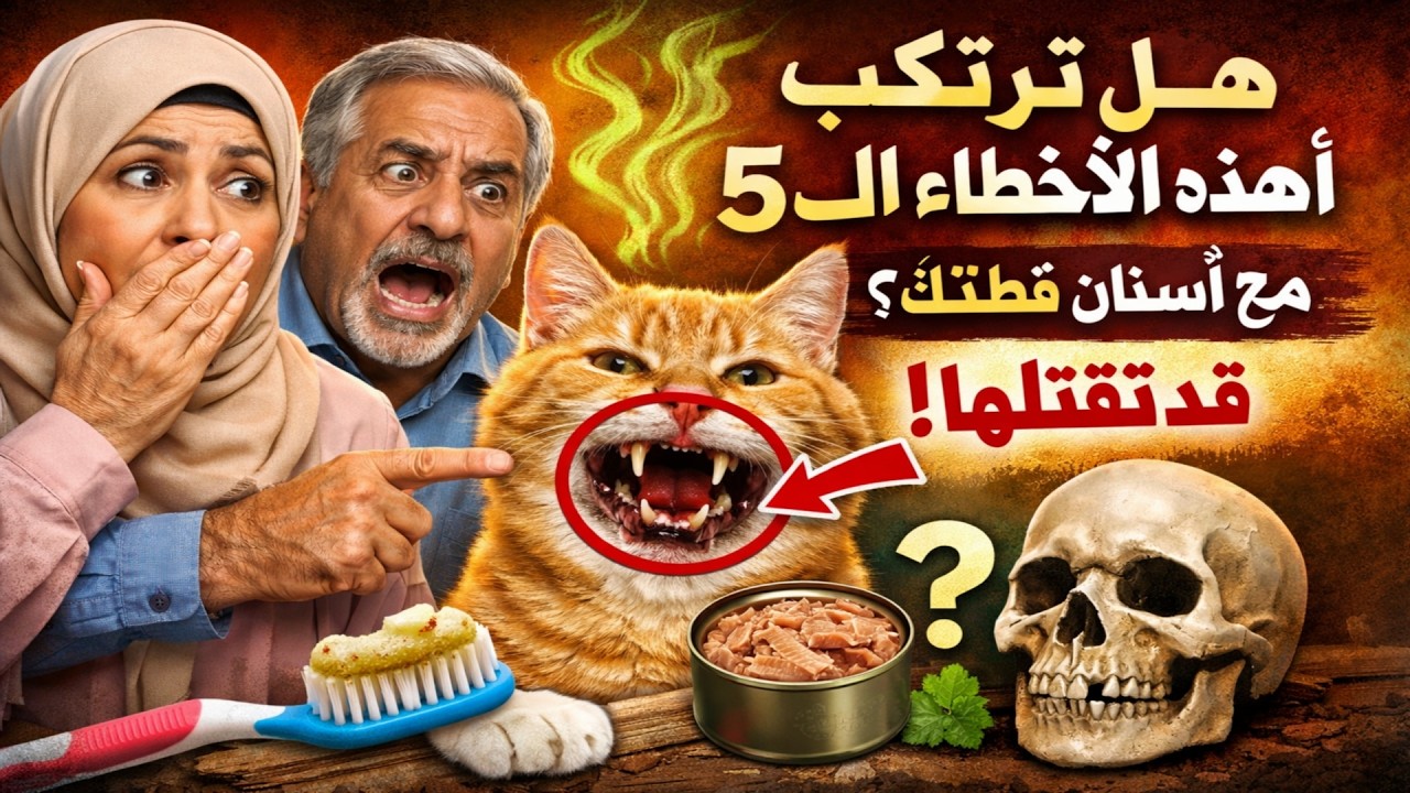 هل ترتكب هذه الأخطاء الـ 5 مع أسنان قطتك؟ 🙀 قد تقتلها ببطء!
