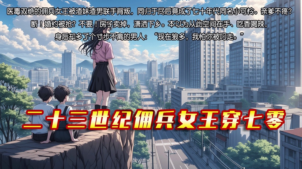 二十三世紀傭兵女王穿七零。醫毒雙絕的傭兵女王被渣妹渣男聯手背叛，同歸於盡後竟成了七十年代同名小可憐。親爹不疼？斷！婚約被搶？不要！房子賣掉，瀟灑下鄉。#爽文 #穿越 #言情 #重生 #言情小说