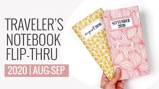 Traveler's Notebook Flip Through 2020 | August - September