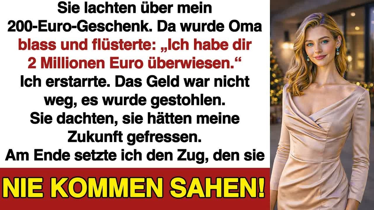 An Weihnachten dankte ich Oma für 200 €  Sie wurde blass： „Ich habe 2 Millionen überwiesen!“