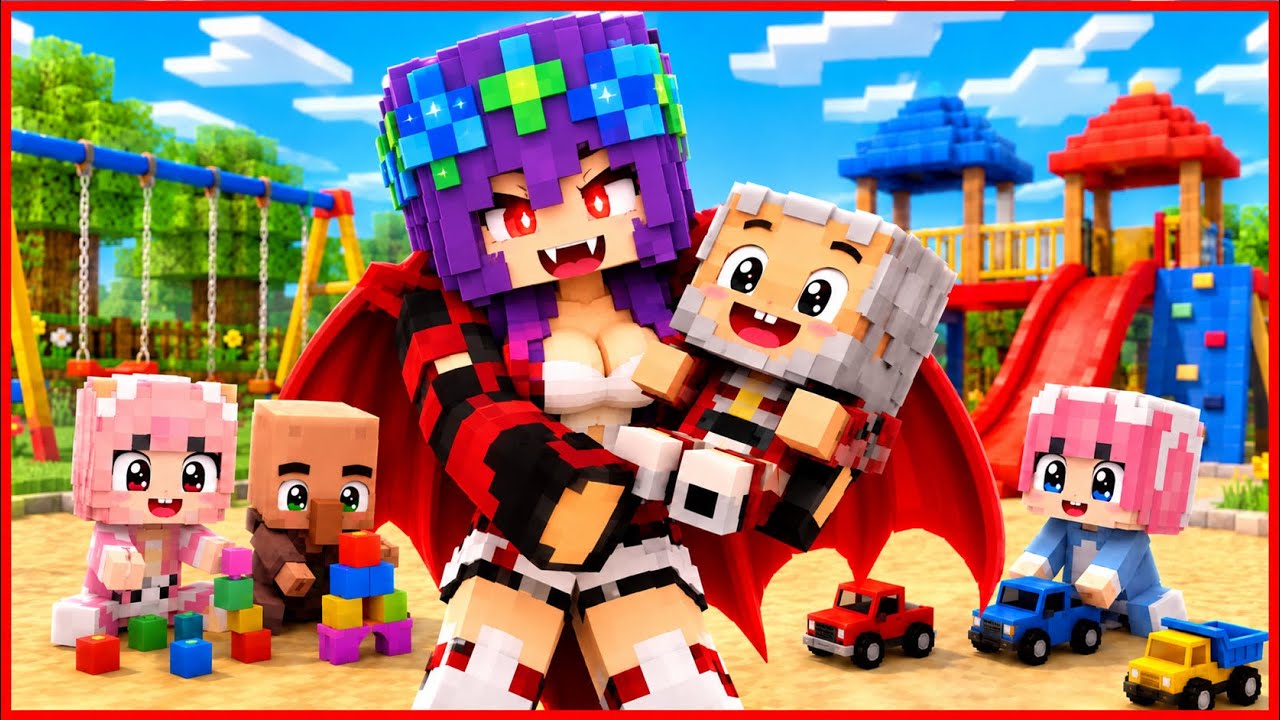 1000 YOUTUBER BOCHIL DI ASUH BABYSISTER DAJJAL VAMPIRE DI MINECRAFT! 
