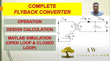 Lect 13 Complete Flyback Converter - Detailed Explaination with Matlab Simulation