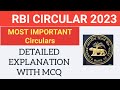 RBI CIRCULAR 2023 MOST IMPORTANT CIRCULARS,Rbi important circular 2023,rbi latest circular 2023