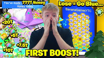 IF I BOOST UNDER 100T AS WHITE HIVE, I Switch To Blue Hive... (Bee Swarm Simulator FIRST Boost)