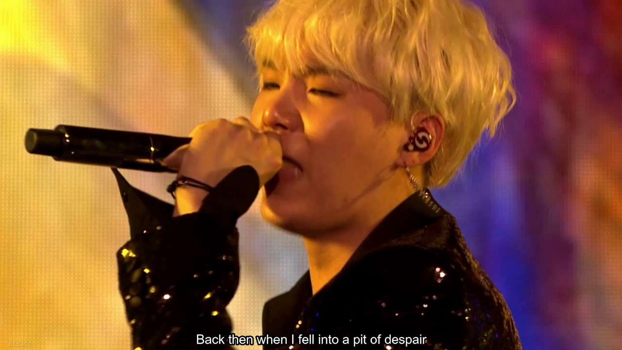 BTS - First Love Live - SUGA [ENG SUBS][Lyrics] - Wings Tour - YouTube