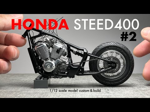 Building Aoshima 1/12 HONDA Steed400【#2】Scale Model Custom