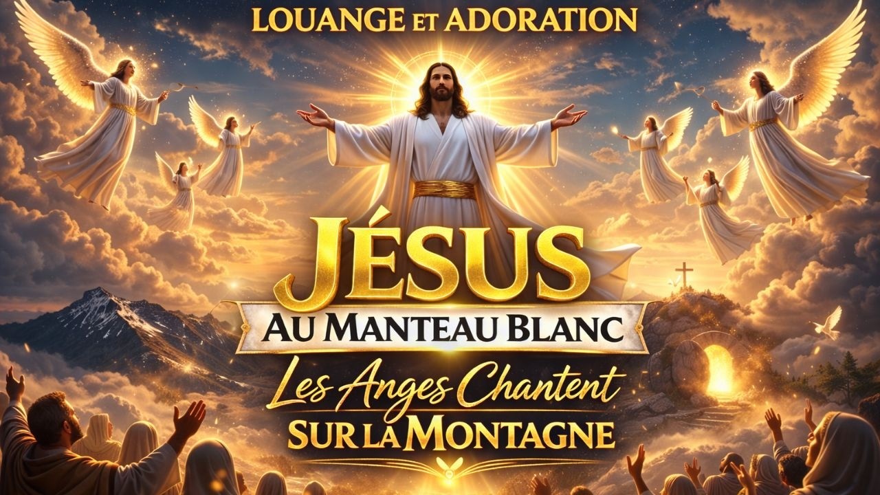 Louange et Adoration Jésus Au Manteau Blanc Les Anges Chantent Sur La Montagne