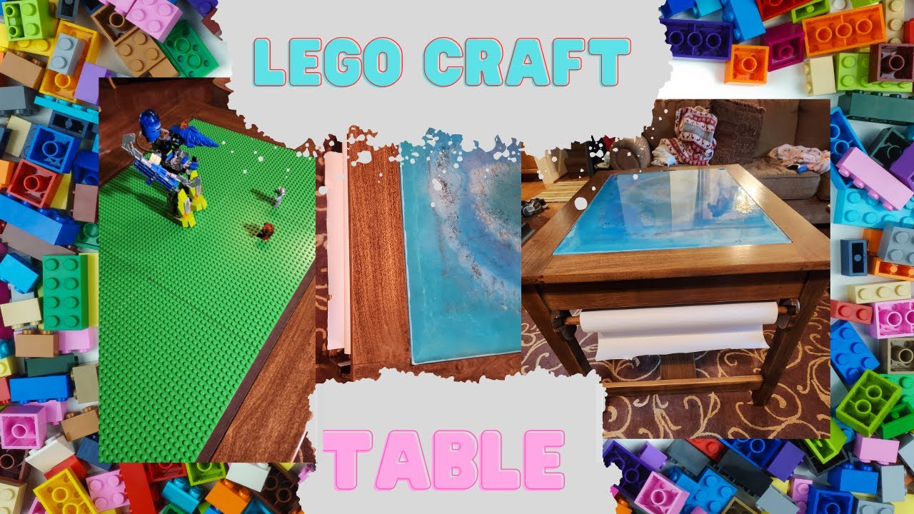 HOW TO BUILD A CRAFT TABLE WITH EPOXY TOP, STORAGE COMPARTMENT FOR LEGO