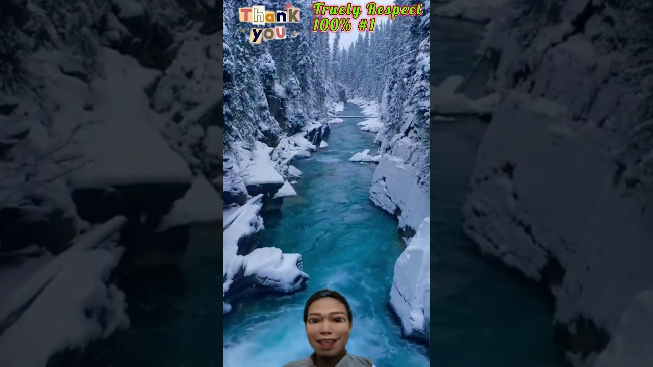 Beautiful snow river 