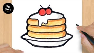 #256 How to Draw a Pancake - Easy Drawing Tutorial