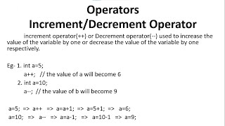 Increment And Decrement Operator In Java | Increment And Decrement Operator Hindi | Technical Icode