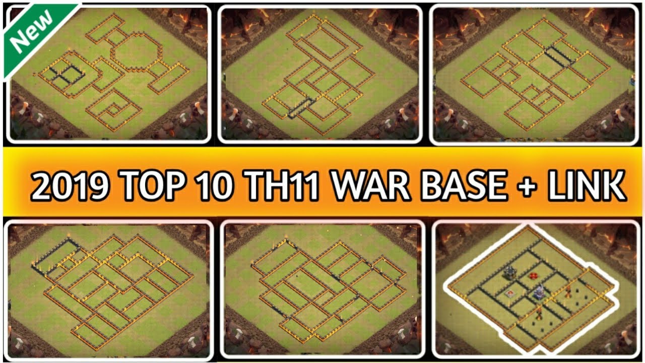 New Top 10 TH11 War Base + Link (For November Clan War League)