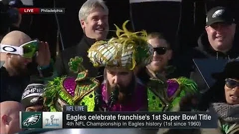 Jason Kelce calls out Eagles haters in an epic Super Bowl parade speech | ESPN