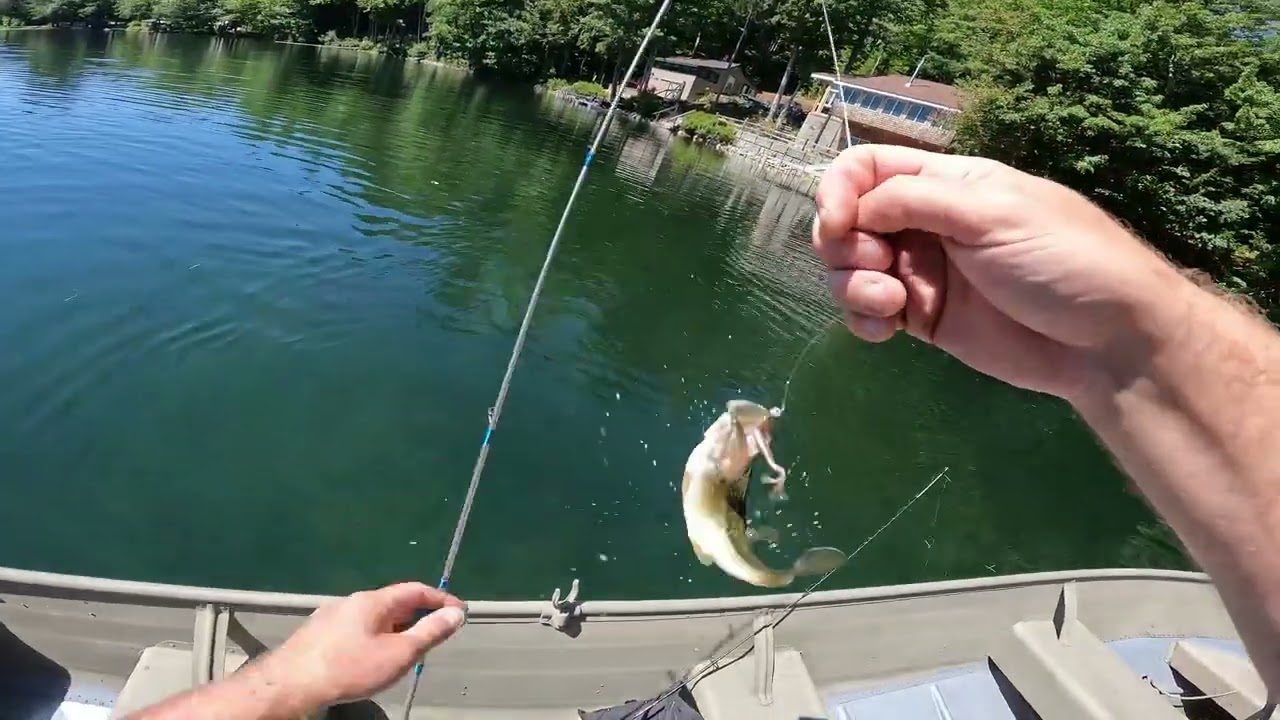 Bass fishing in Maine