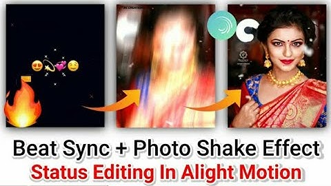 Trending photo shake + flash effect status editing in alight motion