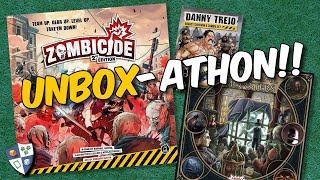 Unbox-a-thon! Zombicide 2nd ed, Danny Trejo, and Carnival of Monsters + Cryptic Crossword Puzzle