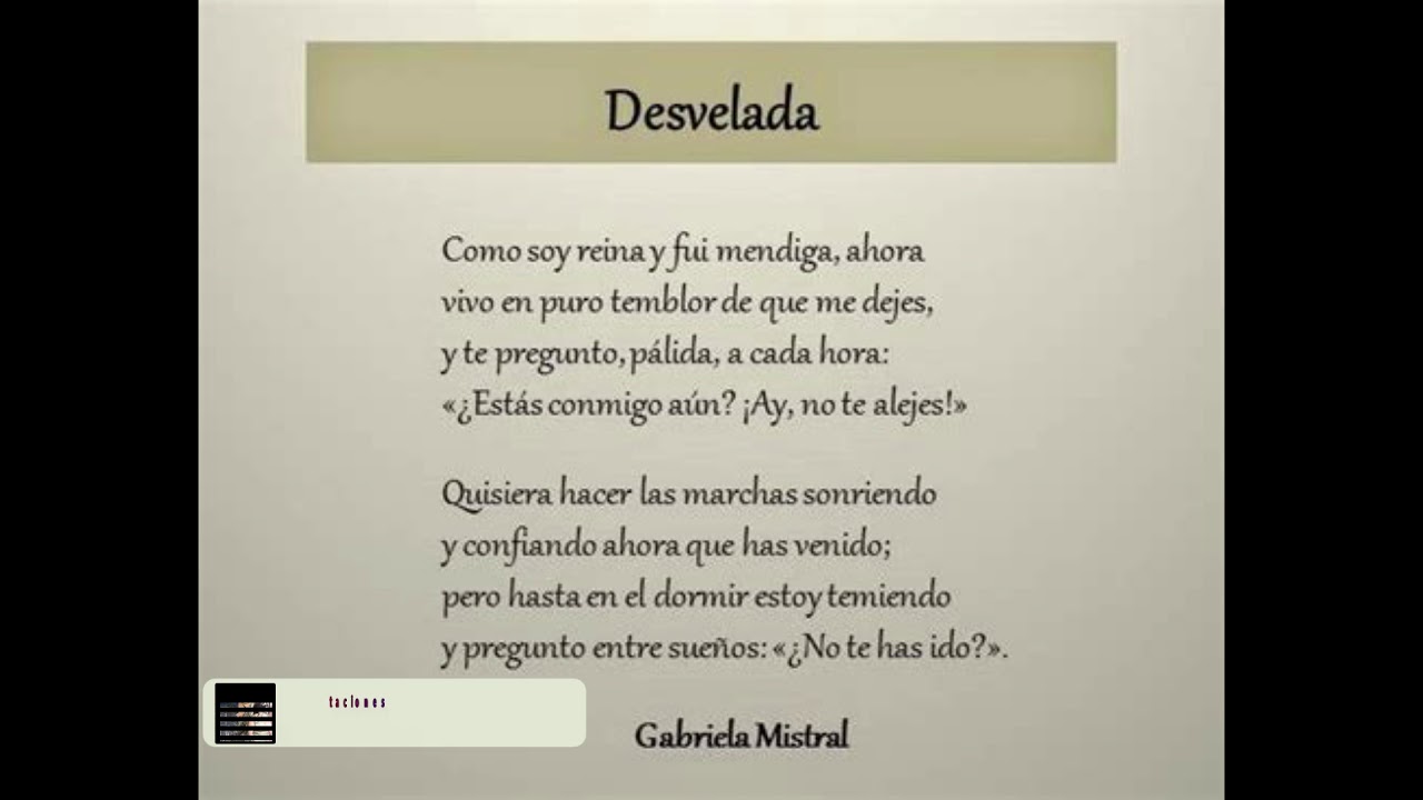 Shorts Gabrielamistral Poema Desvelada Voz Eva Grijalva Youtube