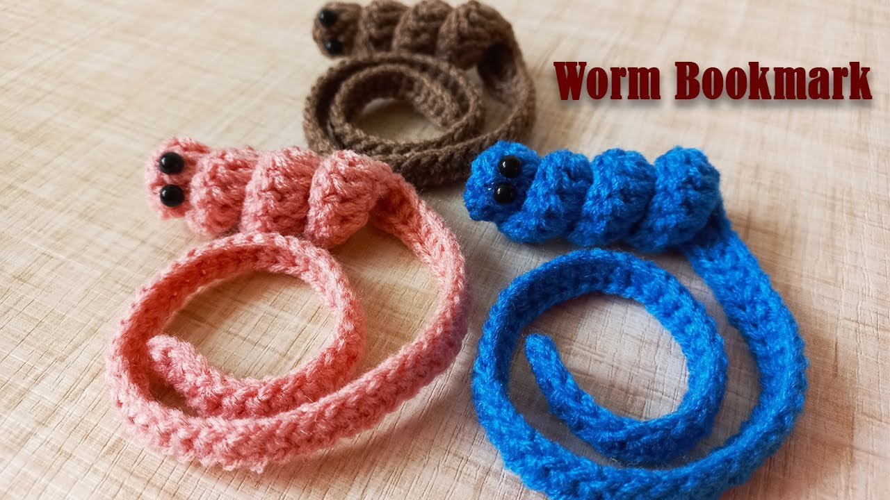 worm bookmark crochet crochet bookmark tutorial DIY bookmark YouTube