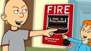 Clic Caillou Pulls The Fire Alarm With Rosiegrounded