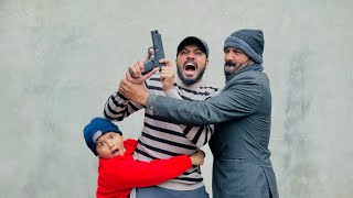 Fake gun 🔫 prank with papa 😱 || papa dar gaye 😁 || Anas bhai ny goli chala Di ||