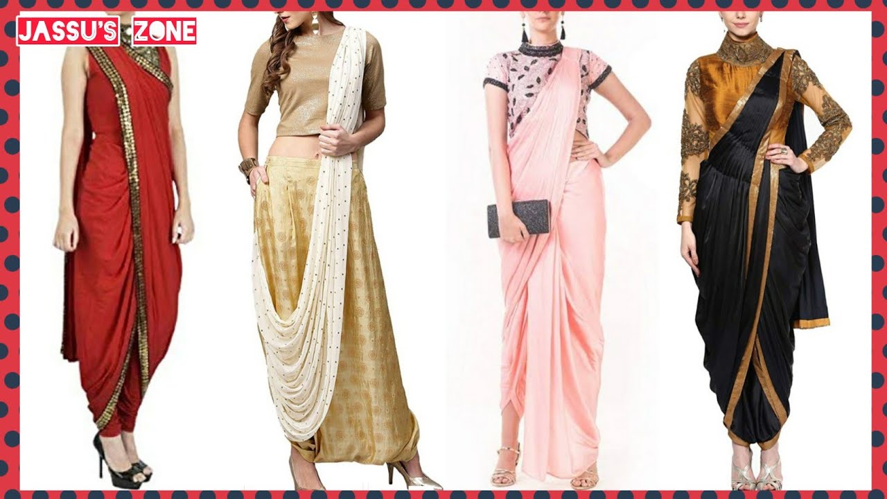 pre stitched dhoti saree