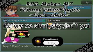 RPG Maker MZ Plugin - Sort Skills