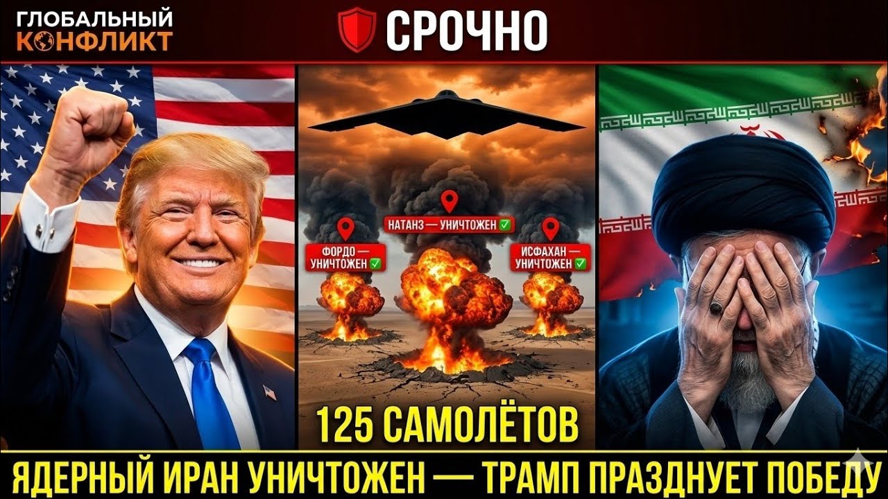 125 самолётов США уничтожили Фордо Натанз Исфахан — ядерный Иран больше не существует