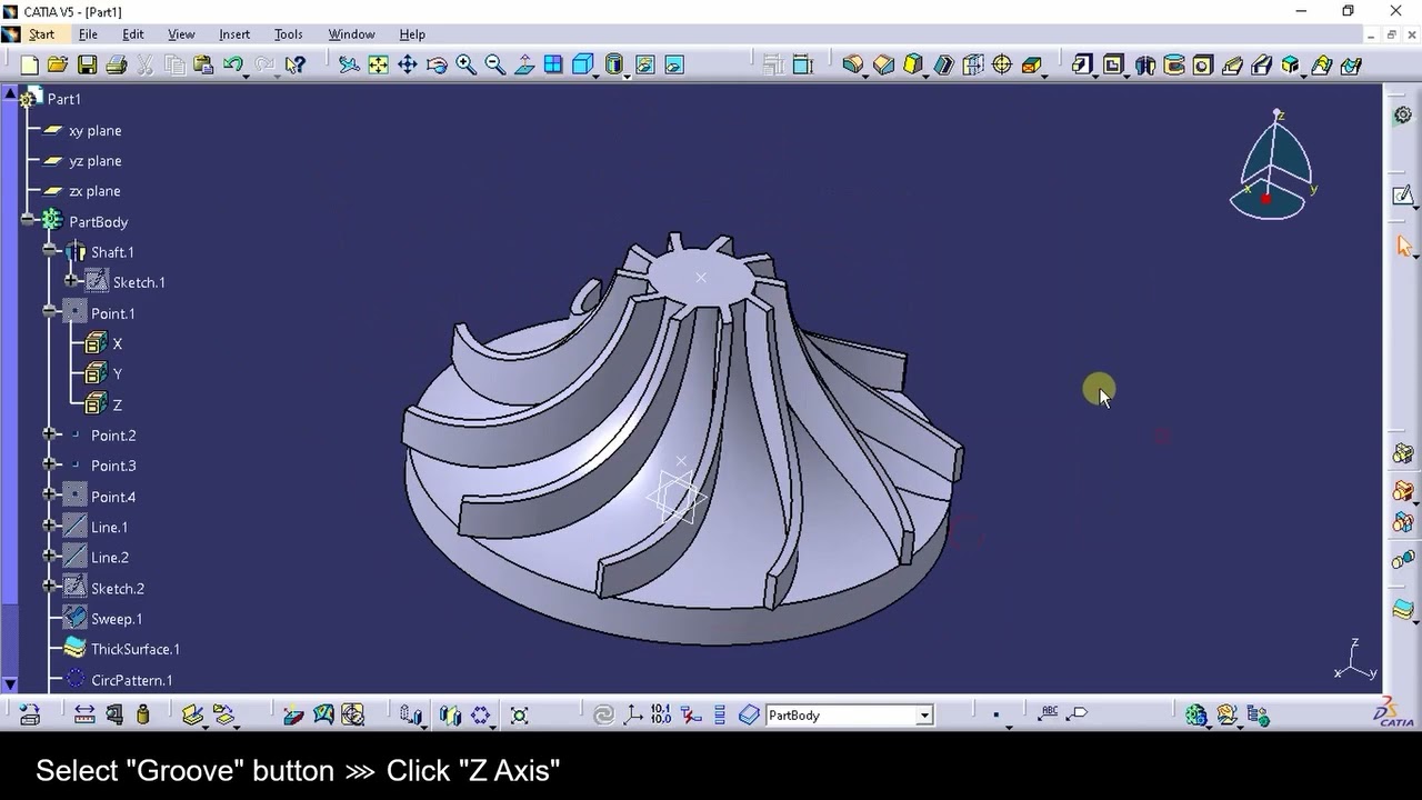 5-AXIS CNC MACHINING TUTORIAL Catia V5