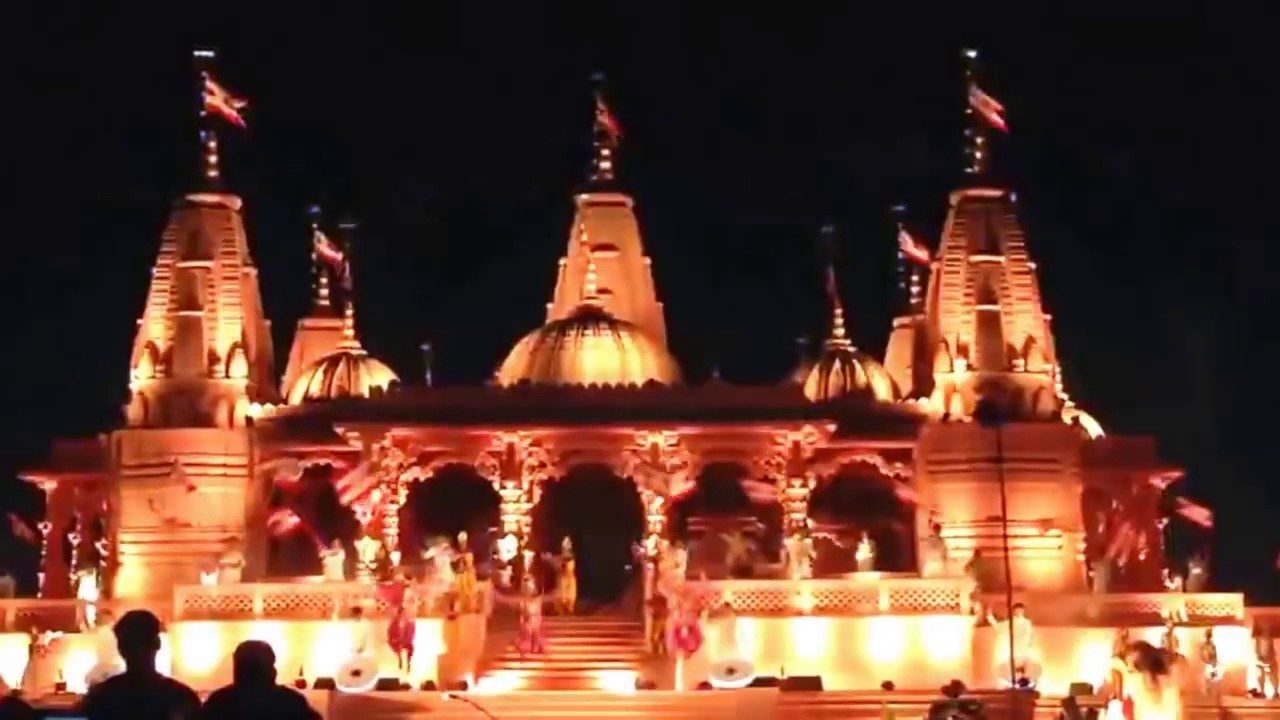 BAPS Nagar Mahotsav Temple Light Show in Surat 2017 YouTube