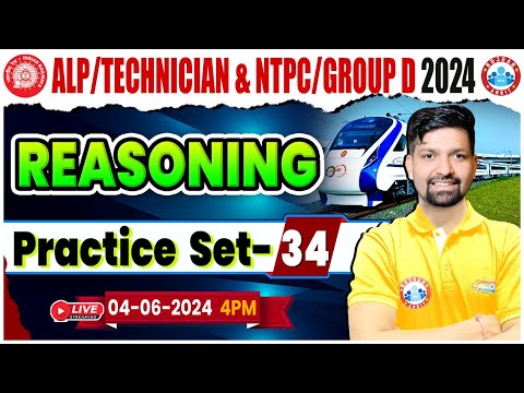 Railway Reasoning Practice Set 34 | RRB ALP, TECHNICIAN, NTPC & Group D | Reasoning By Sandeep Sir