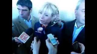 Carina Rabolini con los medios en Los Polvorines