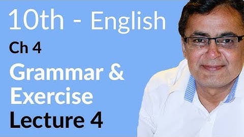 10th Class English, Lesson 4 - Exercise MCQs, Synonyms, Grammar Portion- Class 10 English Chapter 4
