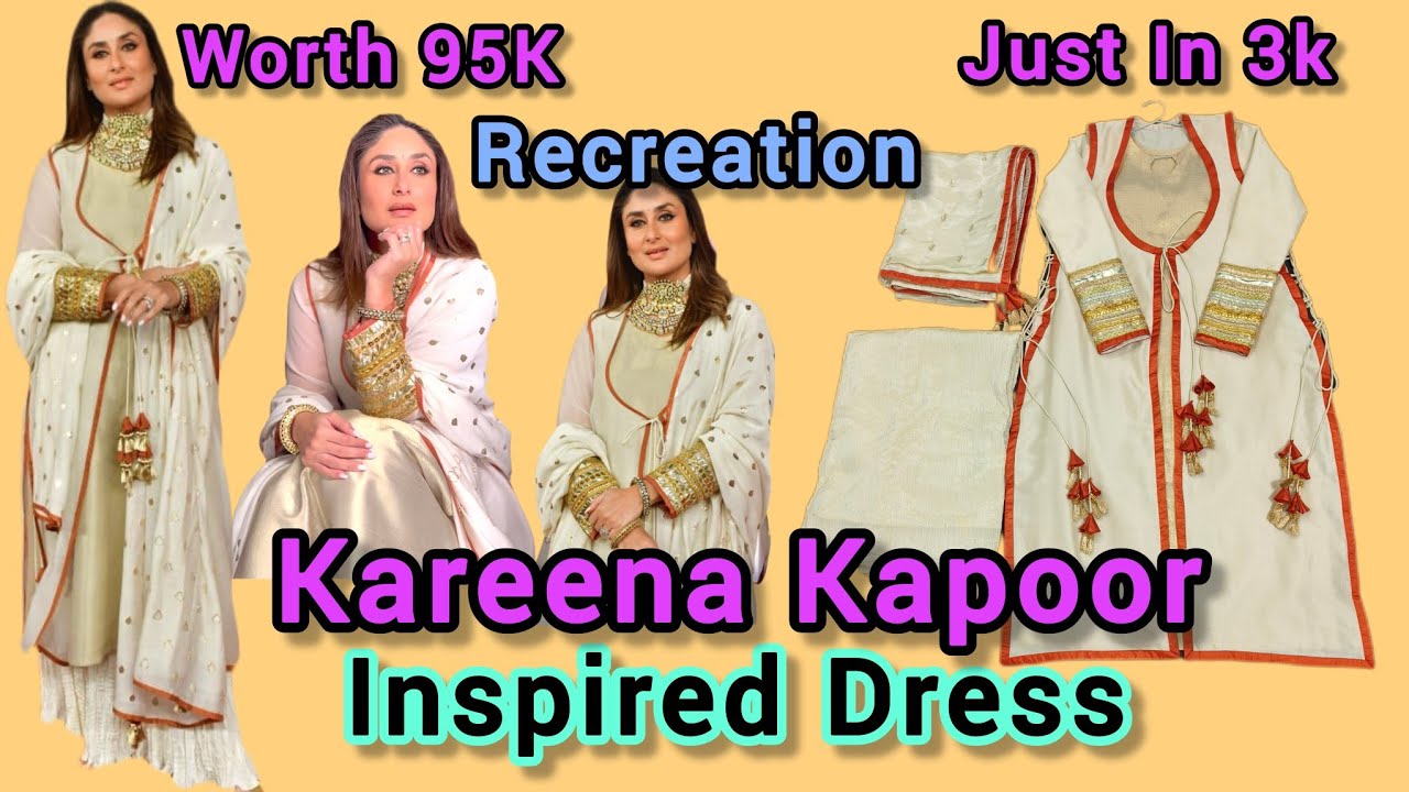Kareena Kapoor Inspired Dress Recreation Under Budget | Eid Outfit Designing | Outfit from scratch