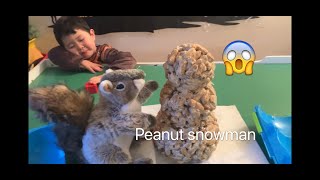 Ptolemy Time How To Make A Peanut Snowman. Diy For Kids Squirrel Bird Feeder. Folkmanis Puppets