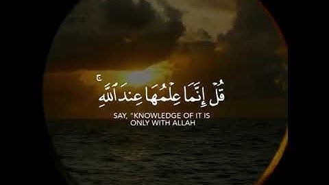 يَسْأَلُكَ النَّاسُ عَنِ السَّاعَةِ ) #سورة_الأحزاب