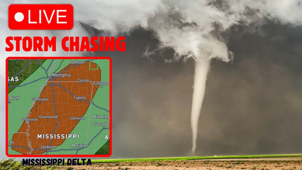 LIVE STORM CHASER: TORNADO THREAT IN ARKANSAS/MISSISSIPPI - YouTube