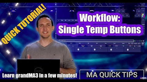 Workflow Temp Group Flash Button #grandMA3QuickTips 010 // Lacave-Insight