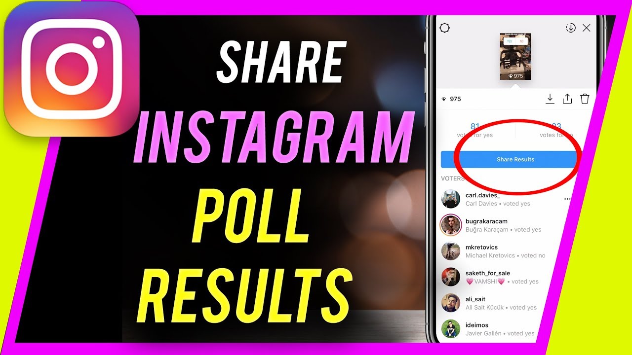 How To Share Results From Instagram Poll Youtube