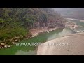 Mysterious river an adventure hotbed in India&#39;s north-east: Aeriel view of Kaladan river in Mizoram