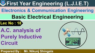 Lec-18_ Analysis of Purely Inductive Circuit I Basic Electrical Engineering I First Year Engineering