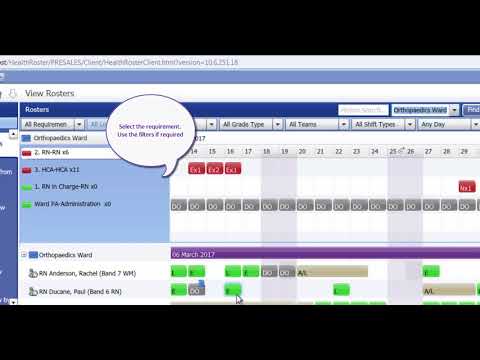 NNUH - Healthroster - Allocating Duties Manually