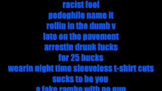 ICP dog catchers lyrics on screen