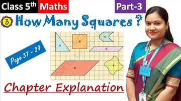 HOW MANY SQUARES ? (Part-3) / NCERT Class 5 Maths Chapter 3 Explanation in Hindi + English