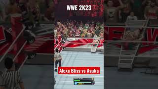 Alexa bliss flipping off the rope and killing asuka on the ladder #alexabliss #asuka #wwe2k23 screenshot 4