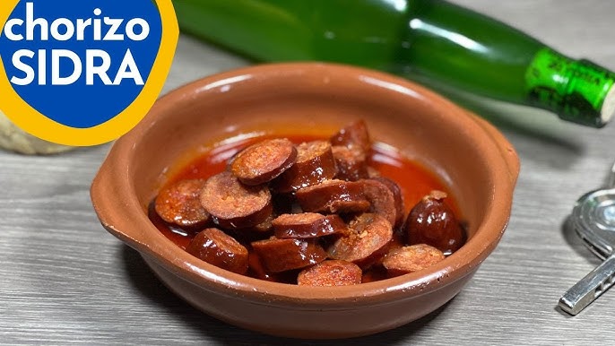 Chorizo a la sidra (Spanish chorizo in cider) - Caroline's Cooking