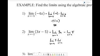 Unit 9 - Algebraic Techniques for Finding Limits