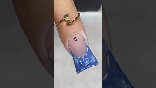 Treading Duck Denim jeans Nails | easy nail tutorial for beginners nailart trending shorts