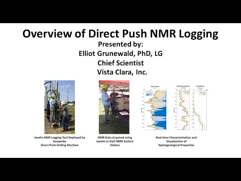 Direct Push NMR Logging Overview  presented by Elliot Grunewald