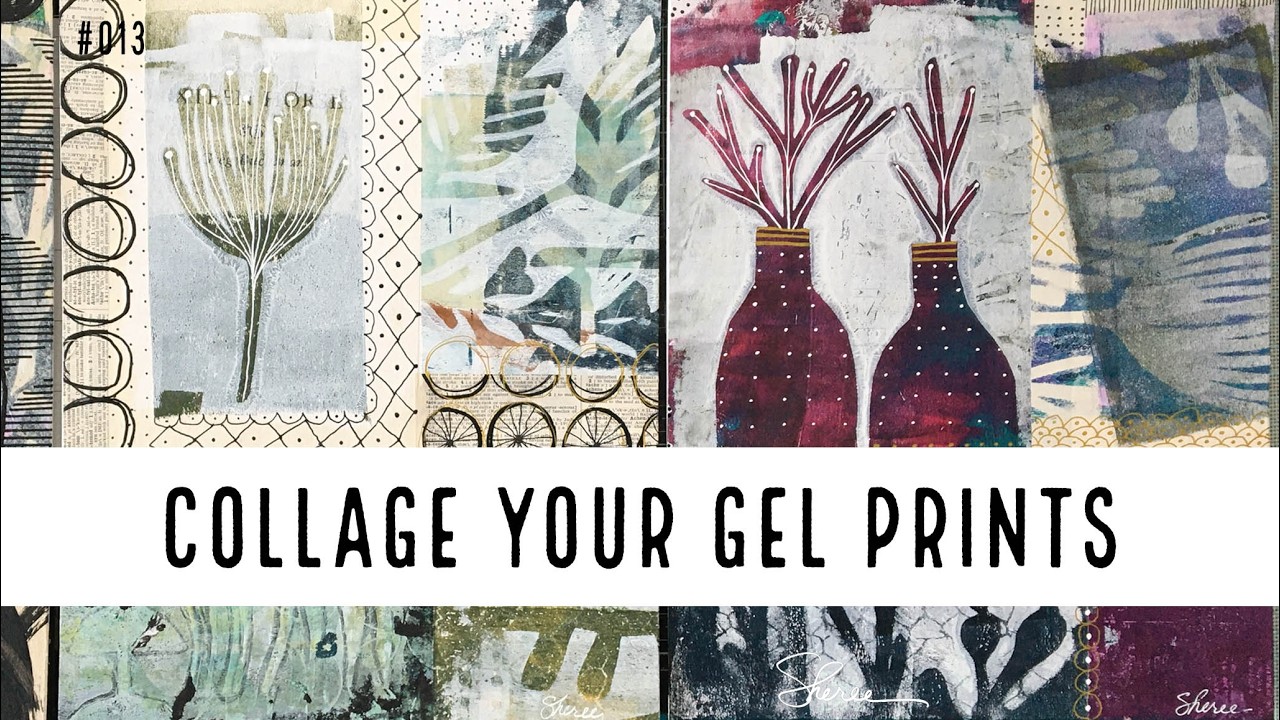 Turn Gel Prints into Collage Art With a Design Template